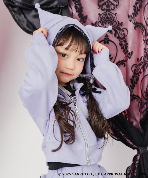 ANAP kids（アナップキッズ）の「ANAPKIDS ×【 マイメロディ クロミ 】耳付きフーディー フリル スウェット パーカー（パーカー・キッズ・ライトピンク/ラベンダー・110/120/130）」の8枚目の写真