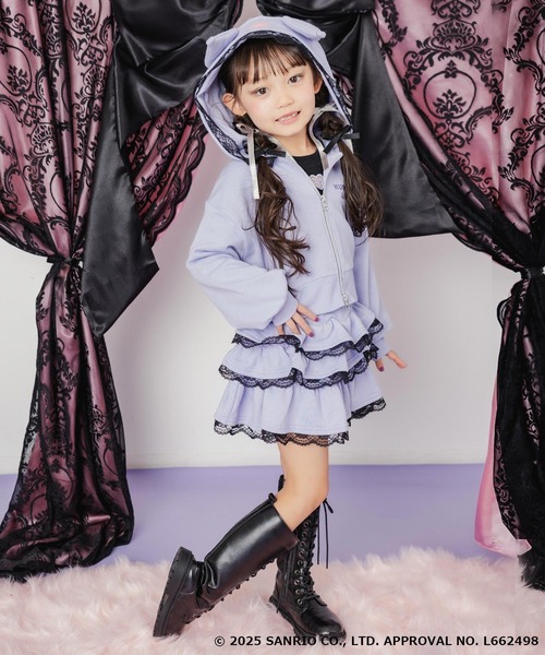 ANAP kids（アナップキッズ）の「ANAPKIDS ×【 マイメロディ クロミ 】耳付きフーディー フリル スウェット パーカー（パーカー・キッズ・ライトピンク/ラベンダー・110/120/130）」の11枚目の写真