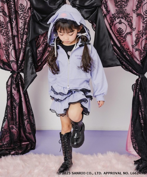 ANAP kids（アナップキッズ）の「ANAPKIDS ×【 マイメロディ クロミ 】耳付きフーディー フリル スウェット パーカー（パーカー・キッズ・ライトピンク/ラベンダー・110/120/130）」の12枚目の写真