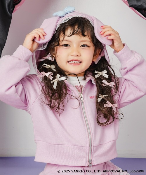 ANAP kids（アナップキッズ）の「ANAPKIDS ×【 マイメロディ クロミ 】耳付きフーディー フリル スウェット パーカー（パーカー・キッズ・ライトピンク/ラベンダー・110/120/130）」の15枚目の写真