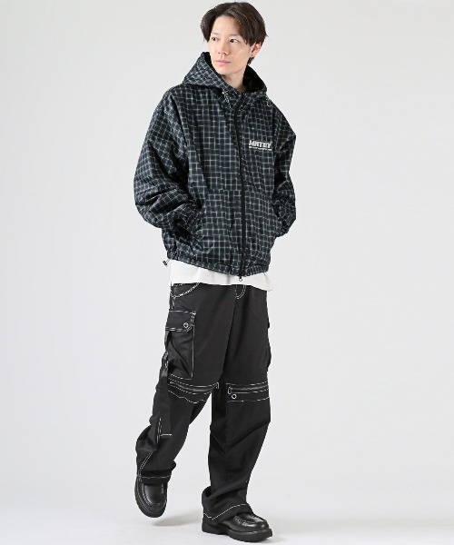 LUXSTYLE(ラグスタイル)の「チェック柄フード付きブルゾン(マウンテンパーカー・メンズ・C/A/B・M/L)」の22枚目の写真