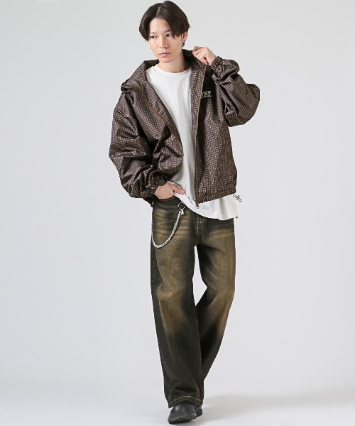 LUXSTYLE(ラグスタイル)の「チェック柄フード付きブルゾン(マウンテンパーカー・メンズ・C/A/B・M/L)」の5枚目の写真
