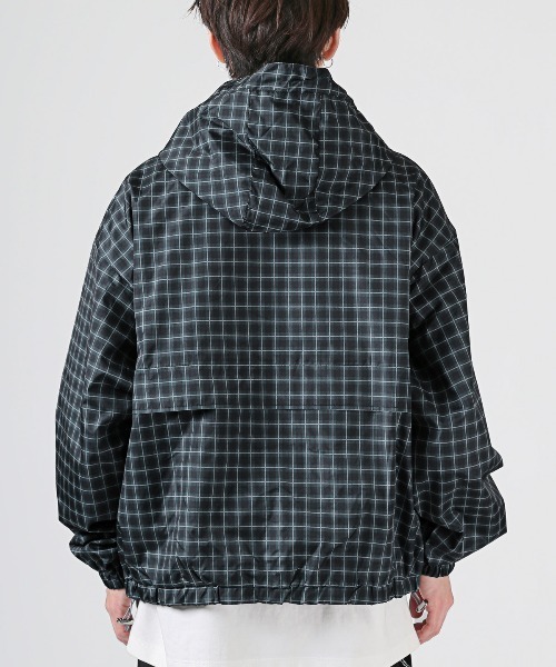 LUXSTYLE(ラグスタイル)の「チェック柄フード付きブルゾン(マウンテンパーカー・メンズ・C/A/B・M/L)」の7枚目の写真