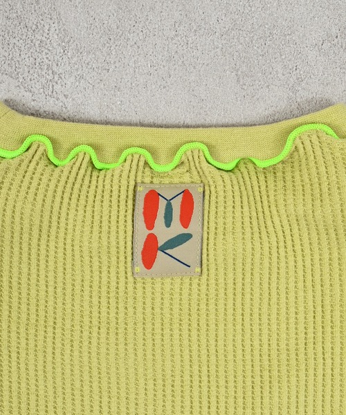 MARKEY'S（マーキーズ）の「スモッキングスリーブワッフルカットソー（Tシャツ/カットソー・キッズ・グレー/オフホワイト/イエロー・100/150/140/110/90/80/130/120）」の5枚目の写真