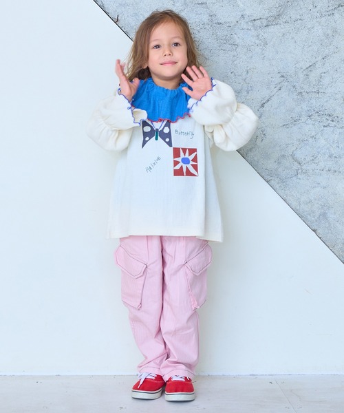 MARKEY'S（マーキーズ）の「スモッキングスリーブワッフルカットソー（Tシャツ/カットソー・キッズ・グレー/オフホワイト/イエロー・100/150/140/110/90/80/130/120）」の20枚目の写真