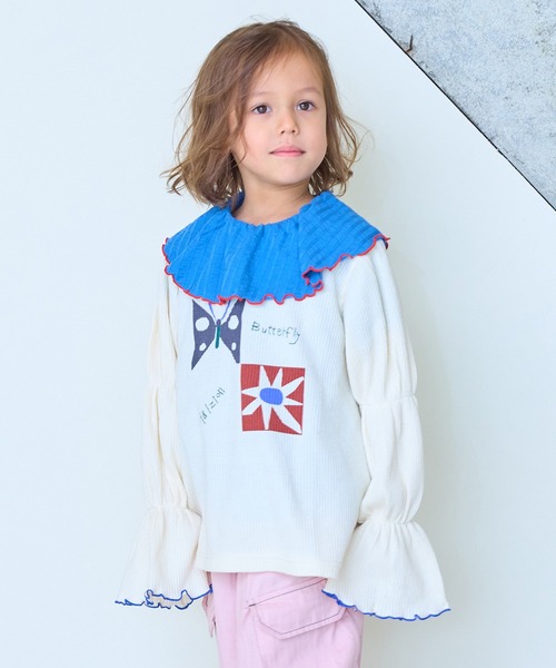 MARKEY'S（マーキーズ）の「スモッキングスリーブワッフルカットソー（Tシャツ/カットソー・キッズ・グレー/オフホワイト/イエロー・100/150/140/110/90/80/130/120）」の19枚目の写真