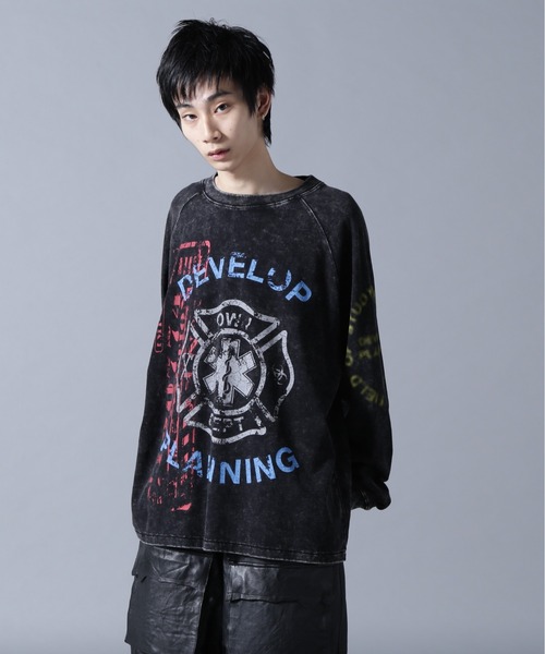DANKE SCHON(ダンケシェーン)の「DankeSchon/ダンケシェーン/CHEMICAL RAGLAN LST FENTANYL(Tシャツ/カットソー・メンズ・ブラック・M/L)」の1枚目の写真