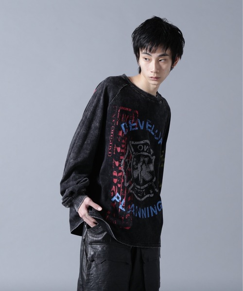 DANKE SCHON(ダンケシェーン)の「DankeSchon/ダンケシェーン/CHEMICAL RAGLAN LST FENTANYL(Tシャツ/カットソー・メンズ・ブラック・M/L)」の2枚目の写真