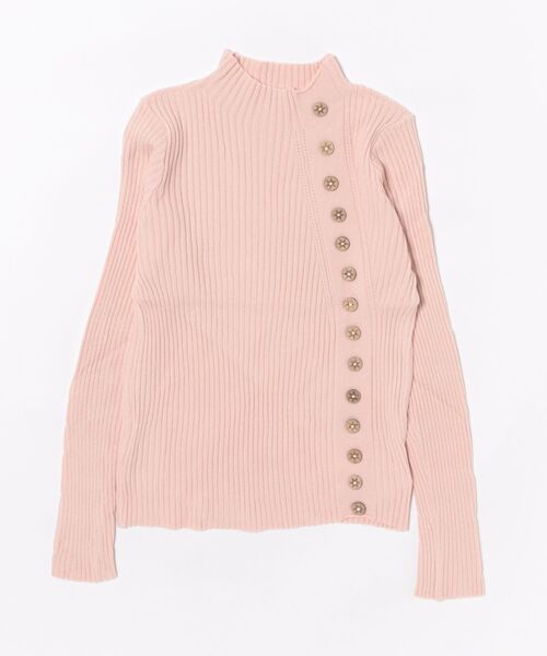 STYLEBLOCK(スタイルブロック)の「ボタンデザインハイネックニット(ニット/セーター・レディース・ブラック/ブルー/ベージュ系その他/ブラウン/ピンク/イエロー/ホワイト・FREE)」の7枚目の写真