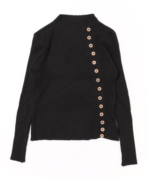 STYLEBLOCK(スタイルブロック)の「ボタンデザインハイネックニット(ニット/セーター・レディース・ブラック/ブルー/ベージュ系その他/ブラウン/ピンク/イエロー/ホワイト・FREE)」の10枚目の写真
