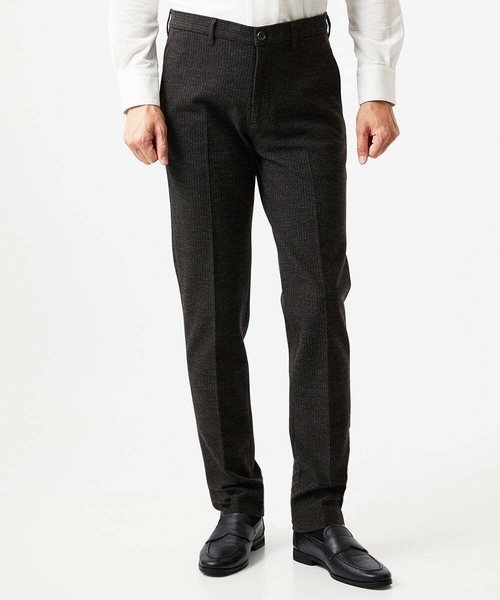MICHEL KLEIN HOMME   （ミッシェルクランオム）の「ストライプスラックスパンツ（スラックス・メンズ・ブラウン/ダークグレー・MEDIUM/LARGE/X-LARGE）」の2枚目の写真