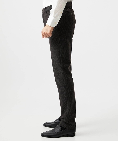 MICHEL KLEIN HOMME   （ミッシェルクランオム）の「ストライプスラックスパンツ（スラックス・メンズ・ブラウン/ダークグレー・MEDIUM/LARGE/X-LARGE）」の13枚目の写真