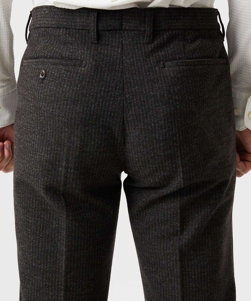 MICHEL KLEIN HOMME   （ミッシェルクランオム）の「ストライプスラックスパンツ（スラックス・メンズ・ブラウン/ダークグレー・MEDIUM/LARGE/X-LARGE）」の11枚目の写真