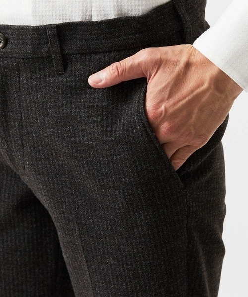 MICHEL KLEIN HOMME   （ミッシェルクランオム）の「ストライプスラックスパンツ（スラックス・メンズ・ブラウン/ダークグレー・MEDIUM/LARGE/X-LARGE）」の9枚目の写真
