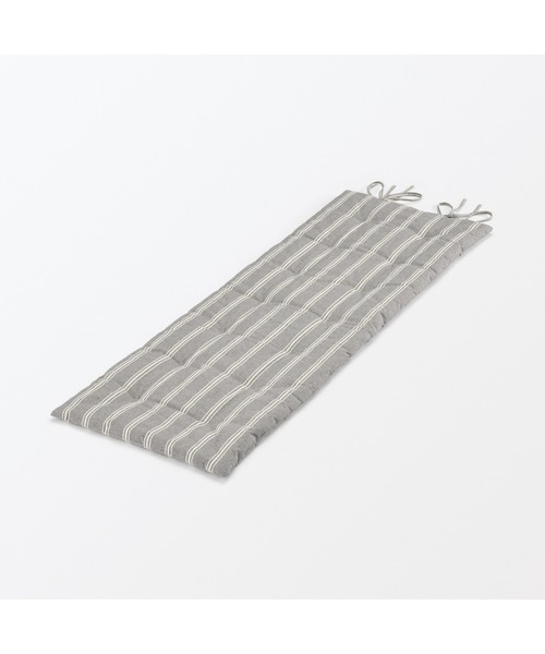 無印良品(ムジルシリョウヒン)の「綿洗いざらしシートクッション ロングタイプ 50×150cm(クッション/クッションカバー・メンズ・ホワイト系/グレー系・FREE)」の1枚目の写真