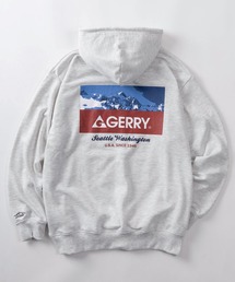 【70】【GERRY/ジェリー】ワンポイントロゴ 裏毛 バックプリント プルパーカー