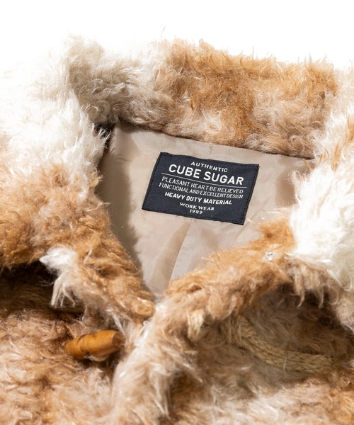 CUBE SUGAR（キューブシュガー）の「CUBE SUGAR/キューブシュガー　カーリーファー トグル釦 JK（その他アウター・レディース・チャコールグレー/ブラウン・FREE）」の4枚目の写真