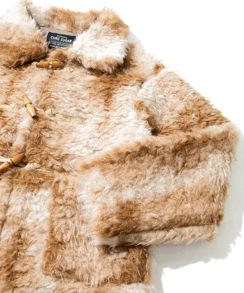 CUBE SUGAR（キューブシュガー）の「CUBE SUGAR/キューブシュガー　カーリーファー トグル釦 JK（その他アウター・レディース・チャコールグレー/ブラウン・FREE）」の7枚目の写真