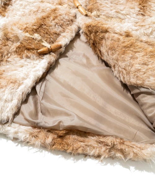 CUBE SUGAR（キューブシュガー）の「CUBE SUGAR/キューブシュガー　カーリーファー トグル釦 JK（その他アウター・レディース・チャコールグレー/ブラウン・FREE）」の9枚目の写真