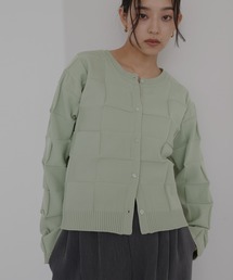 hellam（へラム）の「パネル切り替えニットカーディガン（カーディガン/ボレロ）」