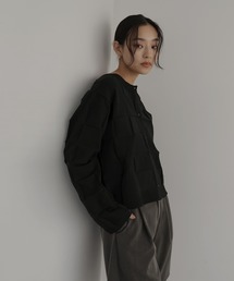 hellam（へラム）の「パネル切り替えニットカーディガン（カーディガン/ボレロ）」