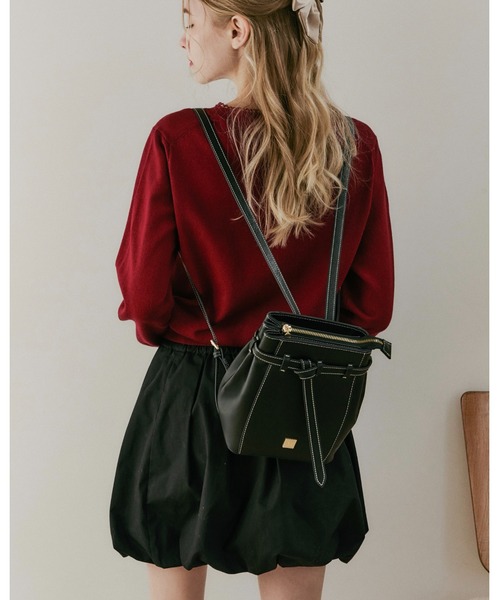 nunela（ヌネラ）の「ミニリュック【No.10】（ハンドバッグ・レディース・ブラック/ベージュ/ブラウン・FREE）」の10枚目の写真