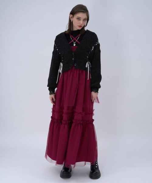 モールレースアップカーディガン(HARE)（カーディガン/ボレロ）｜HARE