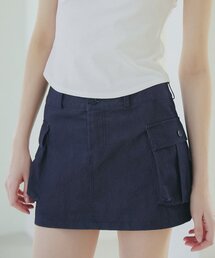カーゴミニスカート_ネイビー