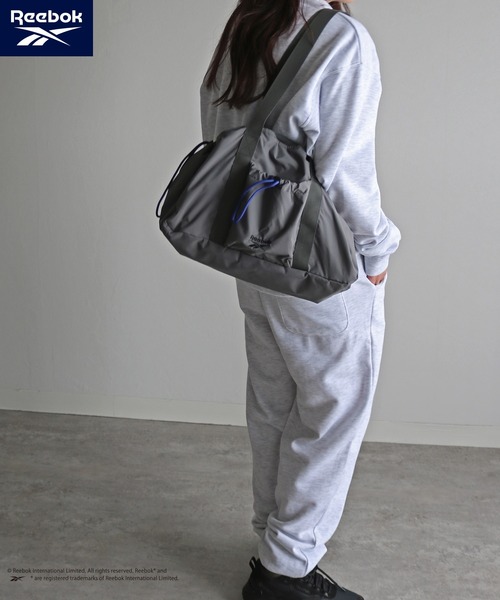 COURO(コウロ)の「【Reebok/リーボック】 ドローストリング2WAYナイロンショルダーBAG(ショルダーバッグ・レディース・ベージュ/チャコール/ブラック・FREE)」の8枚目の写真