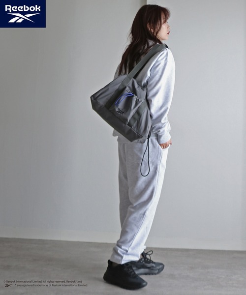 COURO(コウロ)の「【Reebok/リーボック】 ドローストリング2WAYナイロンショルダーBAG(ショルダーバッグ・レディース・ベージュ/チャコール/ブラック・FREE)」の10枚目の写真