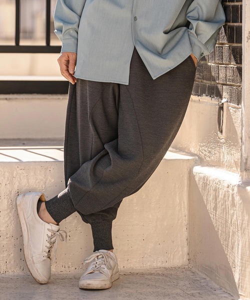 CAMBIO(カンビオ)の「mp14534-Sarouel Jogger Pants サルエルジョガーパンツ(S66326cmb)(その他パンツ・メンズ・ブラック/ネイビー/チャコール/キナリ・S/M/L)」の3枚目の写真