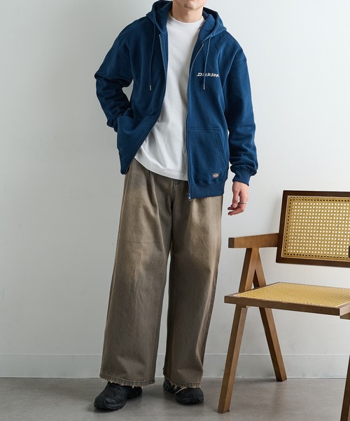 Dickies(ディッキーズ)の「【Dickies】裏起毛 フルZIPパーカー 4422-5704(パーカー・メンズ・ホワイト/ブルー/ブラック・XL/L/M)」の5枚目の写真