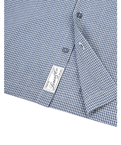 LORES（ロアス）の「Mini Plaid S/S Shirt - Blue（シャツ/ブラウス・レディース・その他・M/L/XL）」の4枚目の写真