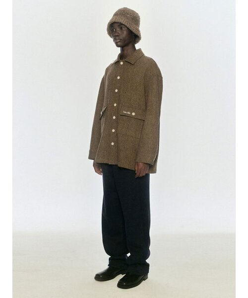 FROM ARLES(フロムアルル)の「セリファヘリンボーンウールシャツジャケット / ブラウン(その他アウター・メンズ・ブラウン・ONE SIZE)」の3枚目の写真
