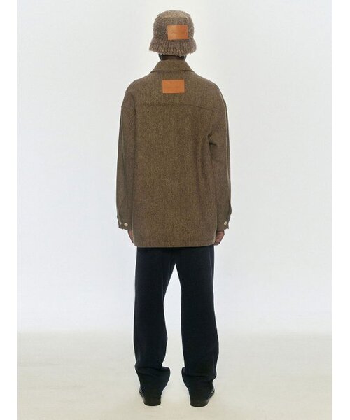 FROM ARLES(フロムアルル)の「セリファヘリンボーンウールシャツジャケット / ブラウン(その他アウター・メンズ・ブラウン・ONE SIZE)」の4枚目の写真