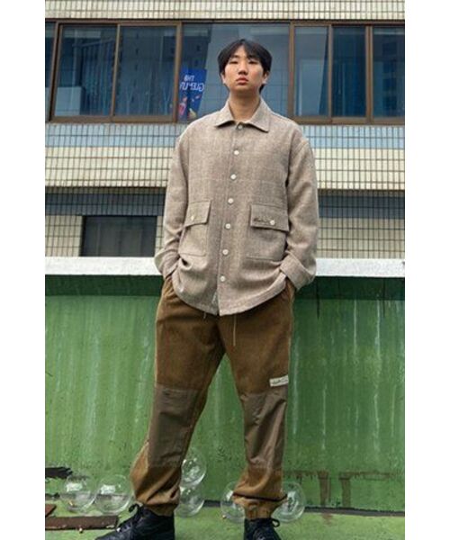 FROM ARLES(フロムアルル)の「セリファヘリンボーンウールシャツジャケット / ブラウン(その他アウター・メンズ・ブラウン・ONE SIZE)」の12枚目の写真