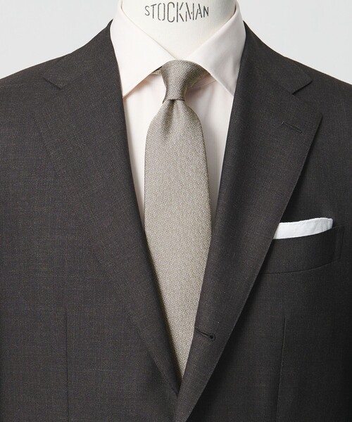 green label relaxing（グリーンレーベルリラクシング）の「GLR ジャパン ヴィンテージ 8.0cm ソリッド ネクタイ（ネクタイ・メンズ・ライトピンク/ワイン/ダークブラウン/ダークグレー/ベージュ/ロイヤルブルー/ネイビー・FREE）」の4枚目の写真