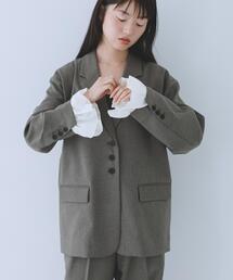 KBF | フリルスリーブテーラードジャケット(その他アウター)