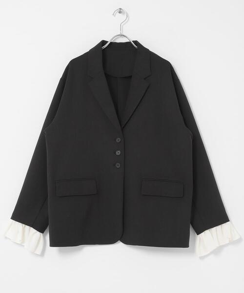 KBF（ケイビーエフ）の「フリルスリーブテーラードジャケット（その他アウター・レディース・チャコールグレー/グレー系その他・ONE）」の22枚目の写真