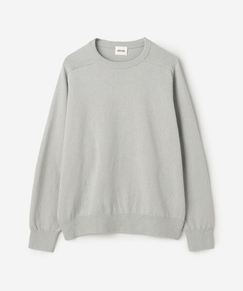 Morris & Sons(モリスアンドサンズ)の「MORRIS & SONS | コットン サドルショルダーニット MEN(ニット/セーター・メンズ・グレー/ネイビー/ブラウン/オレンジ/イエロー・3/2)」の2枚目の写真