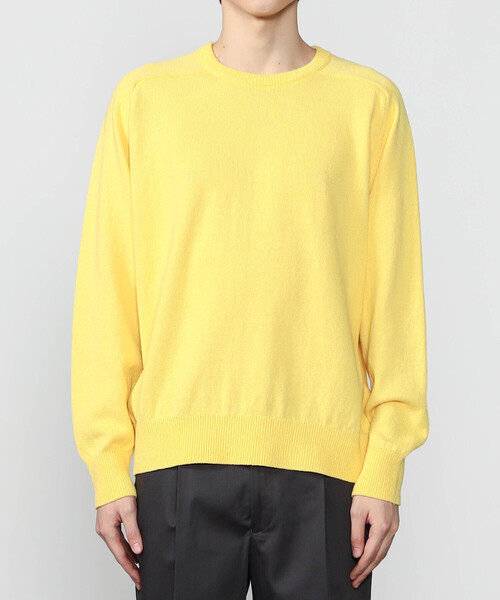 Morris & Sons(モリスアンドサンズ)の「MORRIS & SONS | コットン サドルショルダーニット MEN(ニット/セーター・メンズ・グレー/ネイビー/ブラウン/オレンジ/イエロー・3/2)」の6枚目の写真