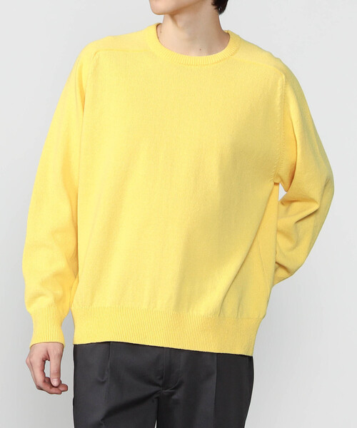 Morris & Sons(モリスアンドサンズ)の「MORRIS & SONS | コットン サドルショルダーニット MEN(ニット/セーター・メンズ・グレー/ネイビー/ブラウン/オレンジ/イエロー・3/2)」の9枚目の写真