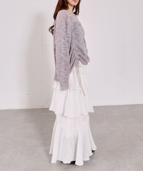 archives（アルシーヴ）の「リンクルフリルティアードスカート（スカート・レディース・ブラック/オフホワイト/シルバーグレー・MEDIUM）」の14枚目の写真