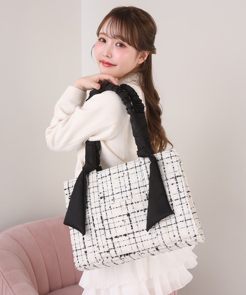 セール】A4サイズ対応・キャリーオン可能/ギャザーハンドルトート