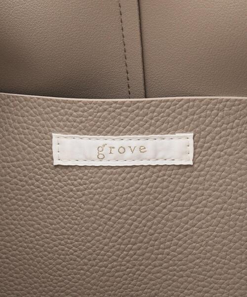 grove(グローブ)の「ノットハンドルA4トート(トートバッグ・レディース・ライトベージュ/ブラック/ベージュ系その他7・00)」の4枚目の写真