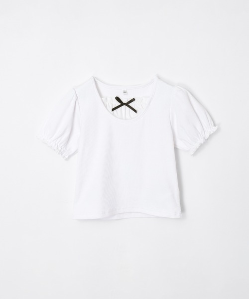 coca（coca）（コカ）の「キッズ　リブレイヤードリボントップス（Tシャツ/カットソー・キッズ・ホワイト/ブラック・120/130/140/150）」の20枚目の写真
