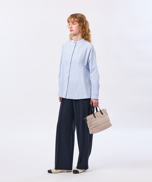 MACKINTOSH PHILOSOPHY（ﾏｯｷﾝﾄｯｼｭ ﾌｨﾛｿﾌｨｰ）の「【CRANWELL SHIRTS（クランウェル シャツ）】THOMAS MASOM（シャツ/ブラウス・レディース・オフホワイト/ブルー系その他2・38）」の4枚目の写真