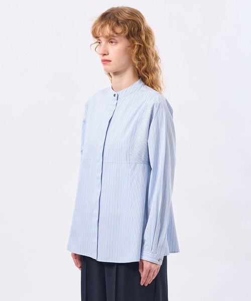 MACKINTOSH PHILOSOPHY（ﾏｯｷﾝﾄｯｼｭ ﾌｨﾛｿﾌｨｰ）の「【CRANWELL SHIRTS（クランウェル シャツ）】THOMAS MASOM（シャツ/ブラウス・レディース・オフホワイト/ブルー系その他2・38）」の6枚目の写真