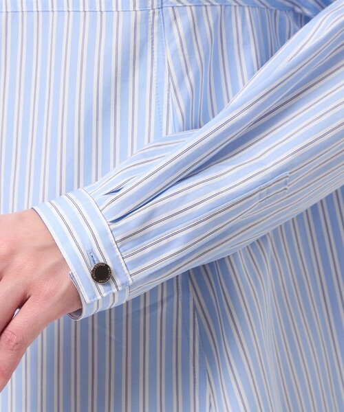 MACKINTOSH PHILOSOPHY（ﾏｯｷﾝﾄｯｼｭ ﾌｨﾛｿﾌｨｰ）の「【CRANWELL SHIRTS（クランウェル シャツ）】THOMAS MASOM（シャツ/ブラウス・レディース・オフホワイト/ブルー系その他2・38）」の8枚目の写真