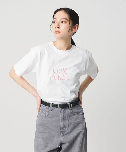 FUNG（ファング）の「【別注】＜FUNG＞プリント Tシャツ（Tシャツ/カットソー・レディース・ベージュ/ダークグレー/ホワイト・XS）」の8枚目の写真